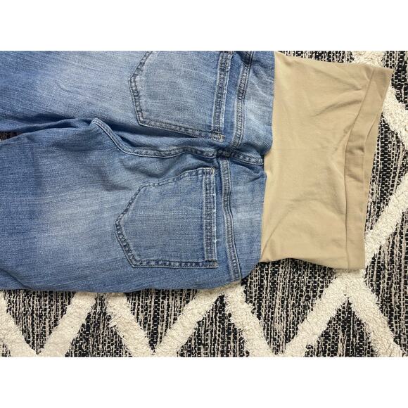 Indigo Blue Light Denim Full Panel Capri Materntiy size small Y2K CAPRI JEANS - Picture 6 of 6